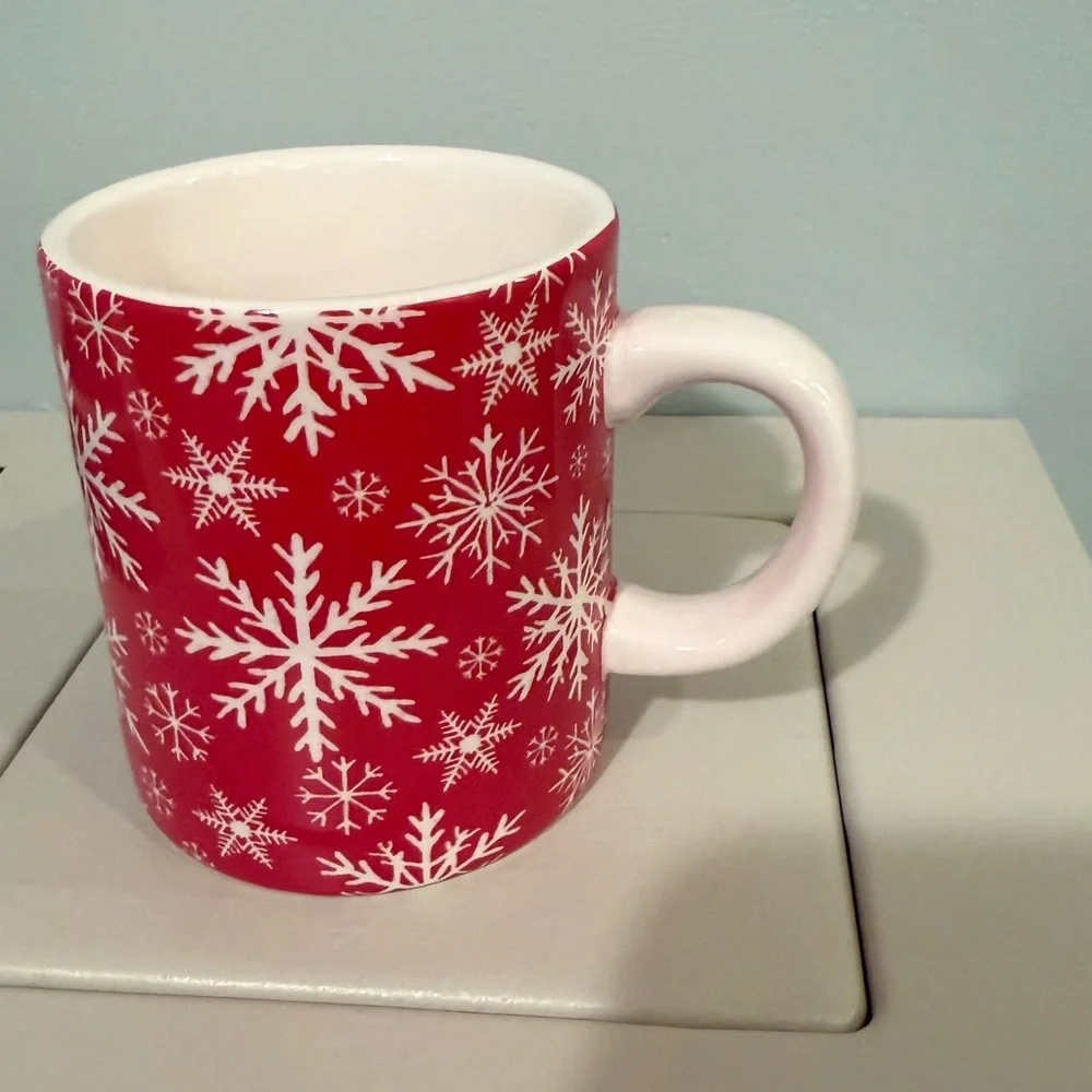 Sur La Table Festive Red Snowflake Mug